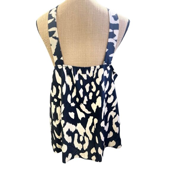 Shein Curve Halter Top Sleeveless Size 1X 14 Twist Neck All Over Animal Print - Picture 6 of 11